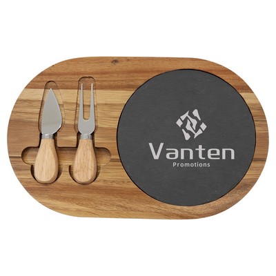 Slate Oval Cheese Set