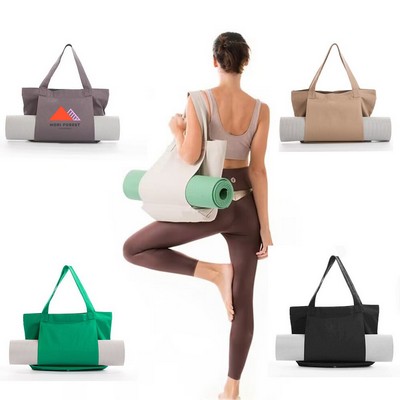 Large Capacity 12OZ Poly Cotton Canvas Yoga Tote Bag