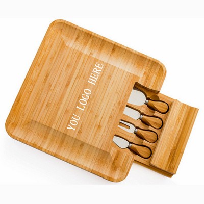 Bamboo Cheese Board Set