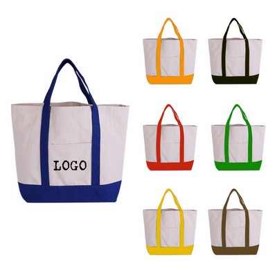 Cotton Canvas Boat Tote Bag